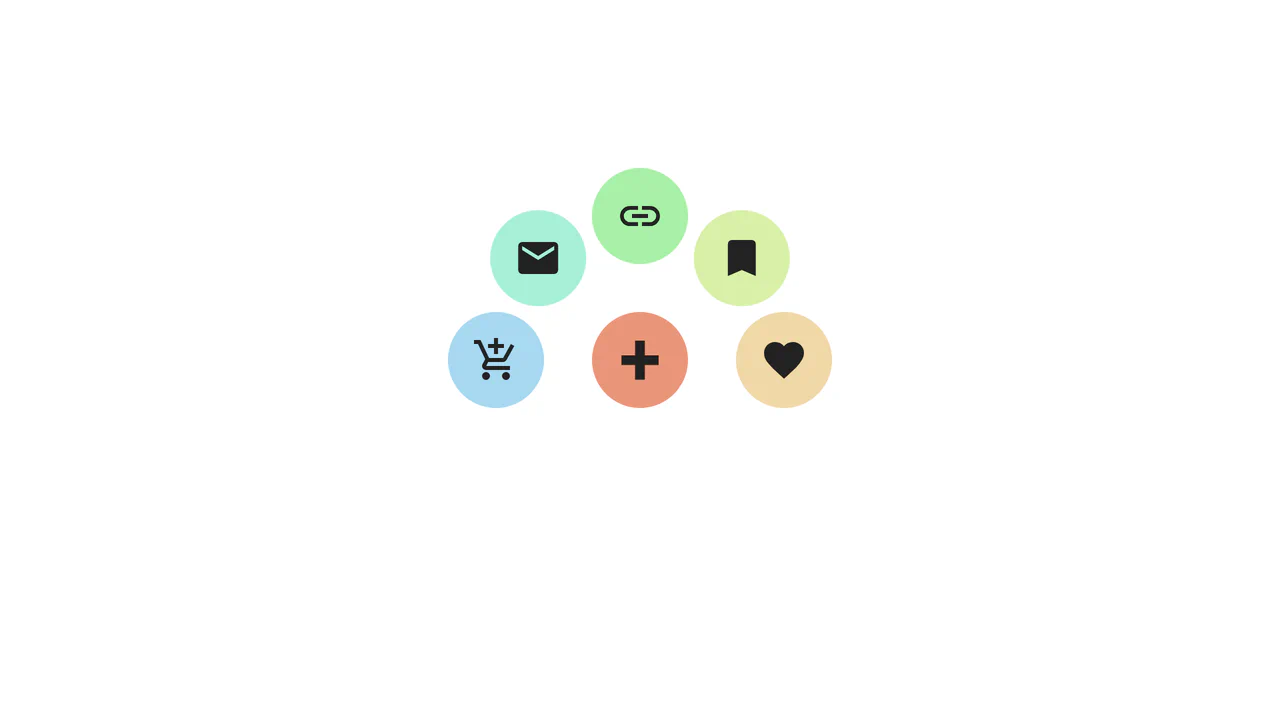 Circular popover menu spreading out radially using CSS trigonometry and sibling-index