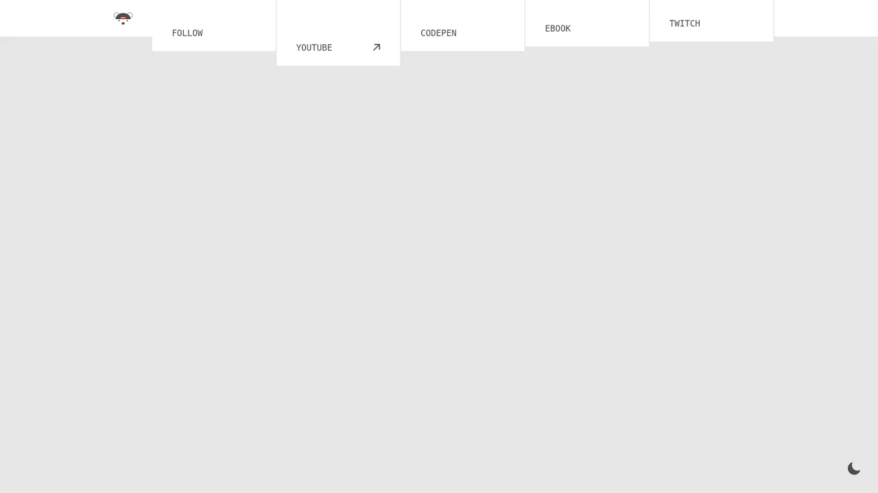 Responsive navigation bar with a theme toggle button demonstrating a polygon slice view transition and CSS trigonometric hover effects