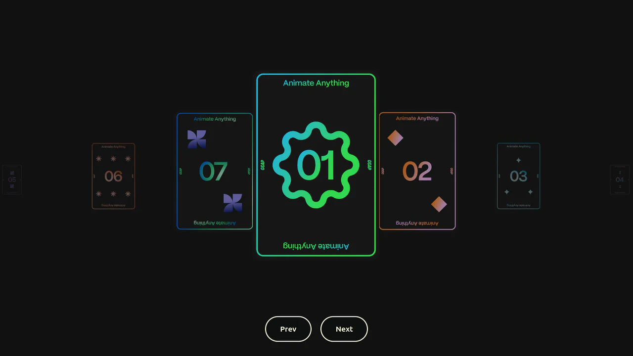 High-fidelity infinite 3D carousel powered by GSAP, featuring scroll-driven playheads, touch dragging, seamless loop cloning, and depth-sorting animations.