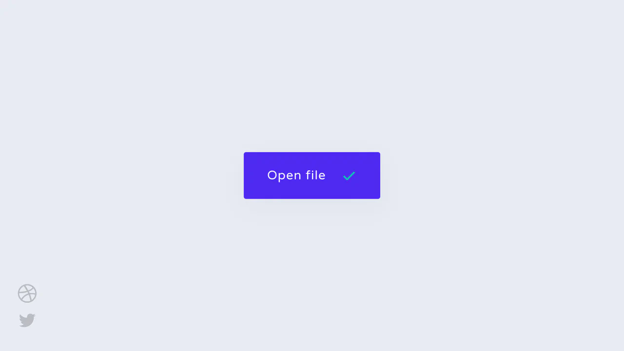 Interactive download button that morphs its arrow and boundary line vectors elastically before turning into a checkmark.